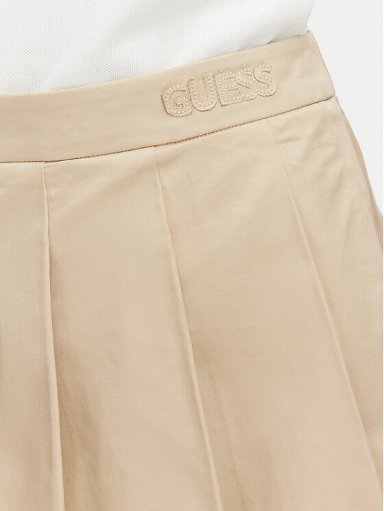 Guess Guess Plisovaná sukně W6YD14 W2940 Černá Regular Fit