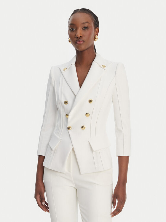 Elisabetta Franchi Elisabetta Franchi Suknjič GI-218-61E2-V780 Bela Regular Fit