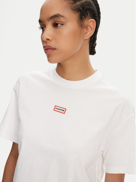 Hunter Hunter T-shirt Abby HARW0059251 Bianco Boxy Fit