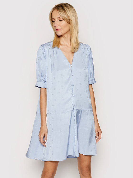 Samsøe Samsøe Robe chemise Jetta F21200112 Bleu Loose Fit • Modivo.fr