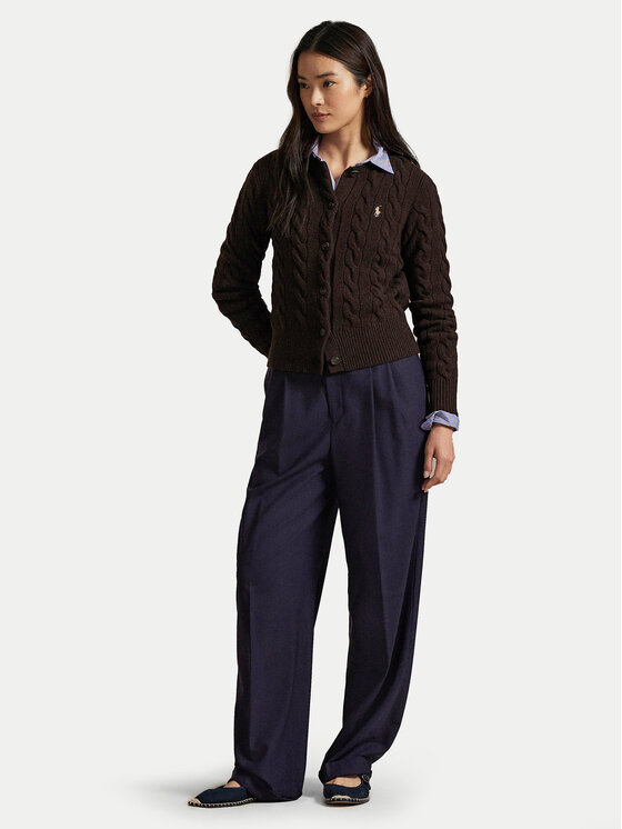 Polo Ralph Lauren Polo Ralph Lauren Kardigan 211972104007 Brązowy Slim Fit