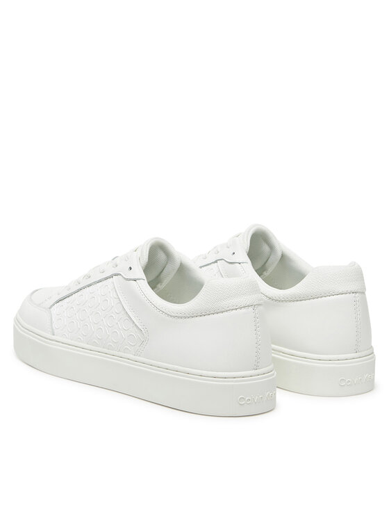 Calvin Klein Calvin Klein Sneakersy Clean Cup Low Laceup Mono HM0HM01899 Biały