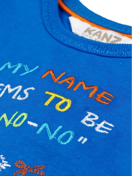 Kanz Kanz T-Shirt 1436781-3222 Niebieski Basic Fit