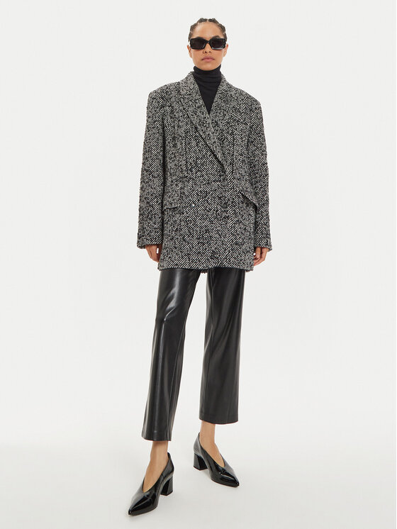 Herskind Herskind Gyapjú kabát Villi 5386146 Szürke Regular Fit