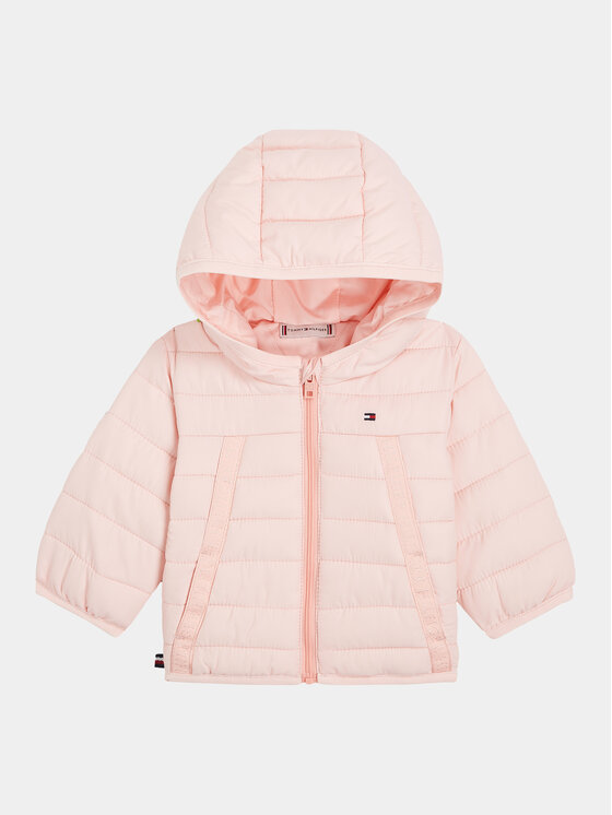 Tommy Hilfiger Tommy Hilfiger Bunda pro přechodné období Monotype Tape KN0KN01722 Růžová Regular Fit