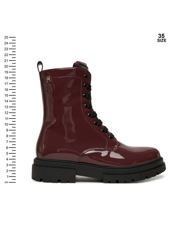 Tommy Hilfiger Tommy Hilfiger Trapery Lace-Up Bootie T4A5-34025-0775 D Bordowy