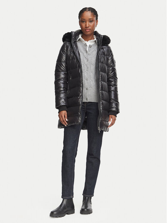 Tommy Hilfiger Tommy Hilfiger Pūkinė striukė WW0WW52913 Juoda Slim Fit