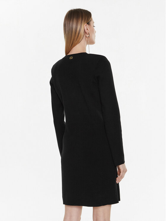 TWINSET TWINSET Rochie tricotată 231TP3100 Negru Slim Fit