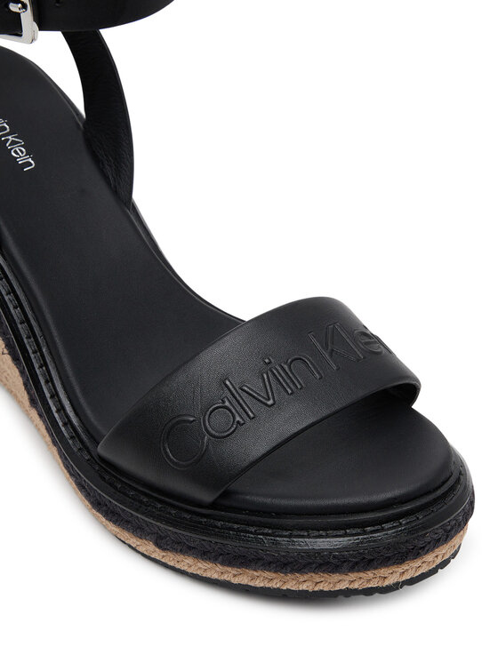 Calvin Klein Calvin Klein Espadrile Wedge Sandal 70 - He HW0HW02376 Negru