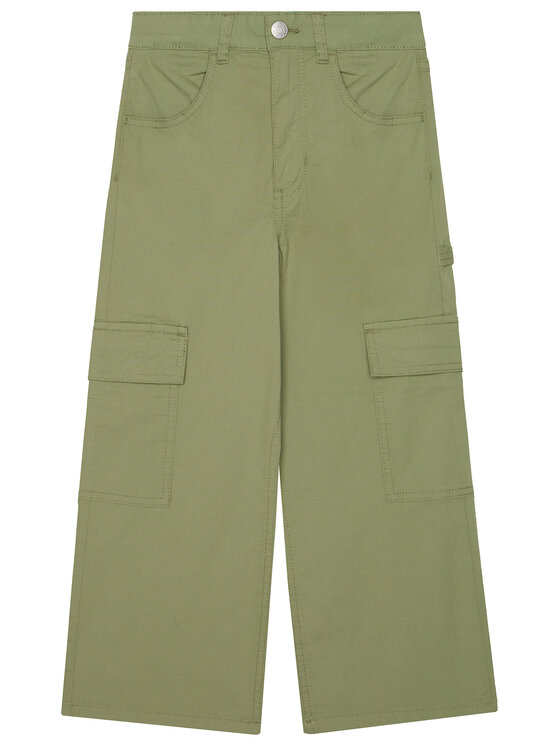 United Colors Of Benetton United Colors Of Benetton Pantaloni di tessuto 4L2VCE040 Verde Wide Leg