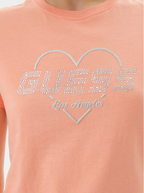 Guess Guess T-krekls V5GI10 K9RM1 Oranžs Regular Fit