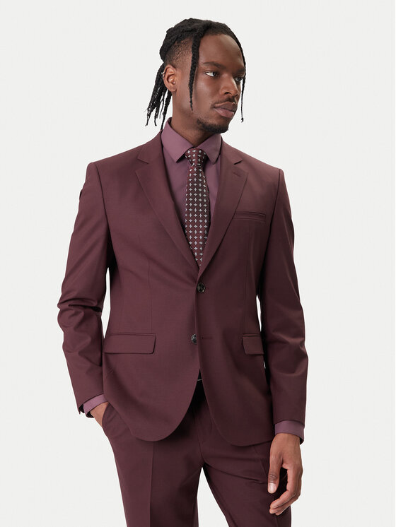 HUGO HUGO Obleka Arti-Hesten253X 50544524 Rjava Extra Slim Fit