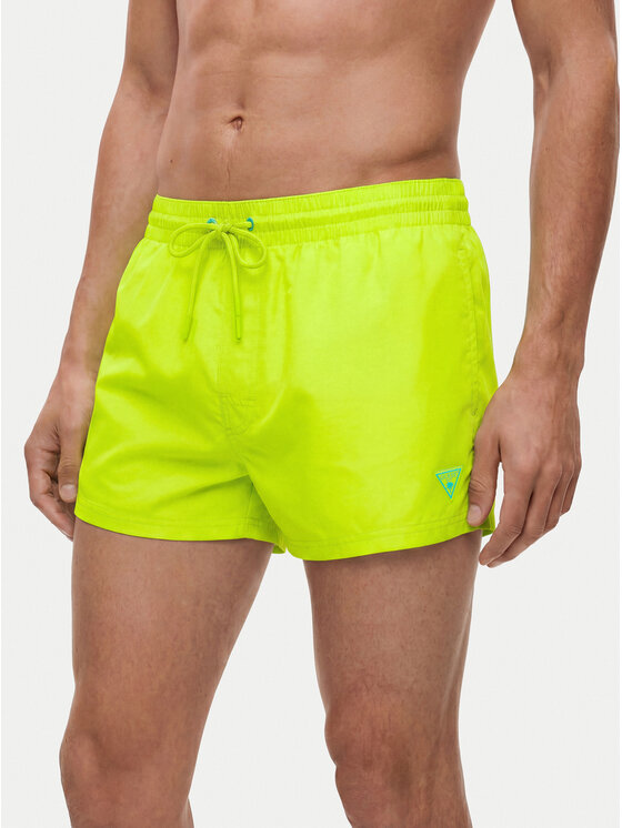 Guess Szorty kąpielowe F6GT25 WG282 SHORT Żółty Regular Fit