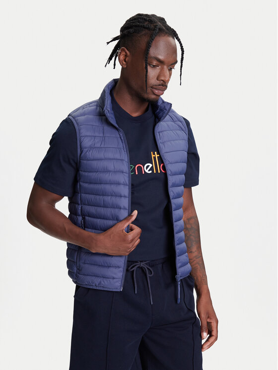 United Colors Of Benetton United Colors Of Benetton Prsluk 2TWDUJ00P Plava Regular Fit