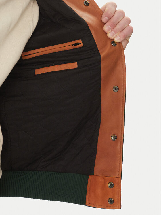 Serge Pariente Serge Pariente Яке бомбър Varsity Bomber Зелен Regular Fit
