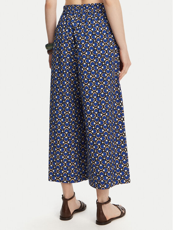 Weekend Max Mara Weekend Max Mara Pantaloni culotte Virgin 2515131102 Albastru Relaxed Fit