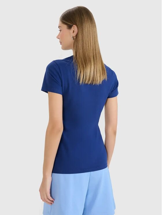 4F 4F Tričko 4FWMM00TTSHF2255-031S Tmavomodrá Slim Fit