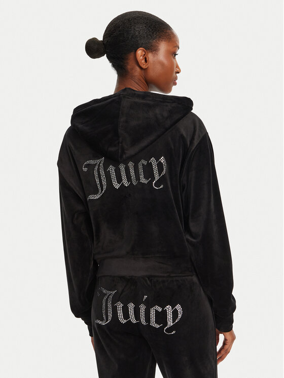 Juicy Couture Juicy Couture Світшот Iccle JCWAS125308 Чорний Loose Fit