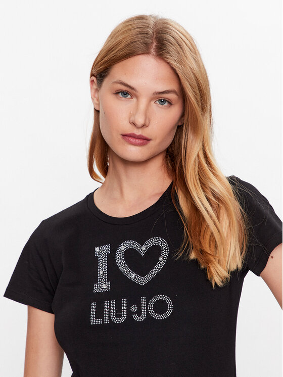 Liu Jo Liu Jo Футболка WF3076 JS923 Чорний Regular Fit