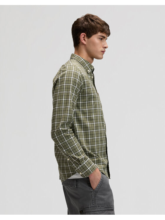 Lee Lee Koszula BUTTON DOWN Zielony Regular Fit