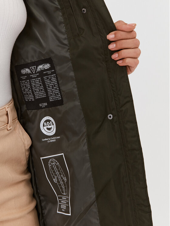 Guess Guess Pehelykabát W3BL41 WFSW2 Khaki Regular Fit