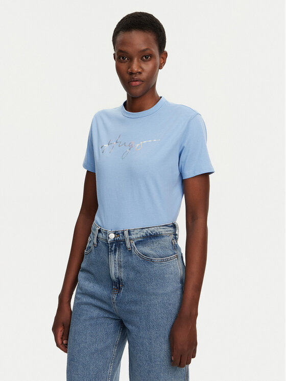 HUGO HUGO T-krekls Damacia 50535491 Zils Regular Fit