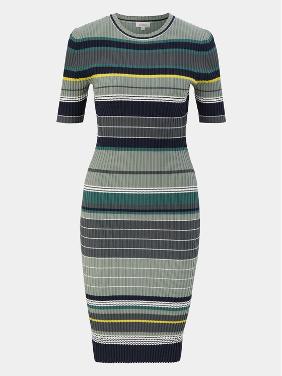 s.Oliver s.Oliver Плетена рокля 2134498 Цветен Slim Fit