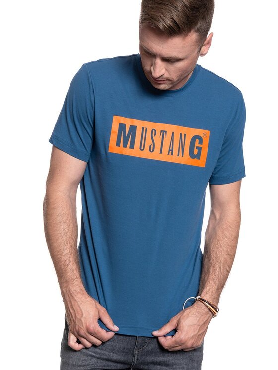 Mustang Mustang T-shirt ALEX C LOGO TEE Blu Regular Fit