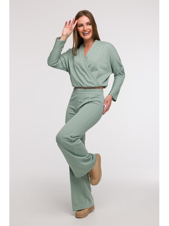 BeWear BeWear Spodnie dresowe B296 Zielony Comfortable Fit