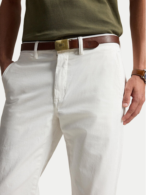 Polo Ralph Lauren Polo Ralph Lauren Kalhoty z materiálu 710690138059 Bílá Regular Fit