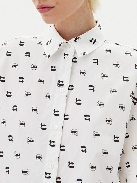 KARL LAGERFELD KARL LAGERFELD Krekls A2W11033 Balts Relaxed Fit