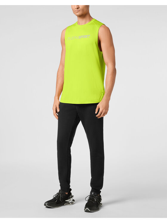 Plein Sport Plein Sport Tank top 22979 Żółty Regular Fit