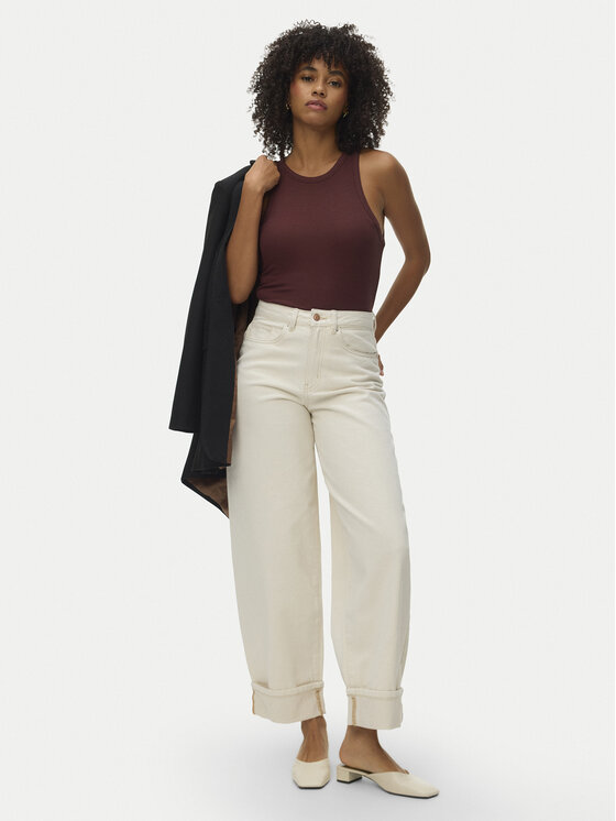 Vero Moda Vero Moda Blugi Zelda 10339347 Bej Wide Leg