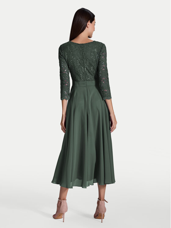 Swing Swing Cocktail obleka 5AE29100 Zelena Regular Fit