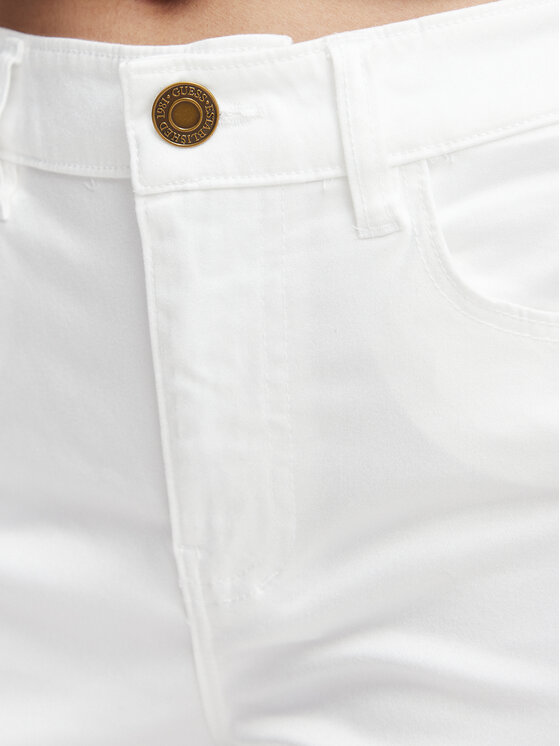 Guess Guess Штани-капрі W6YB40 W5139 Білий Slim Fit