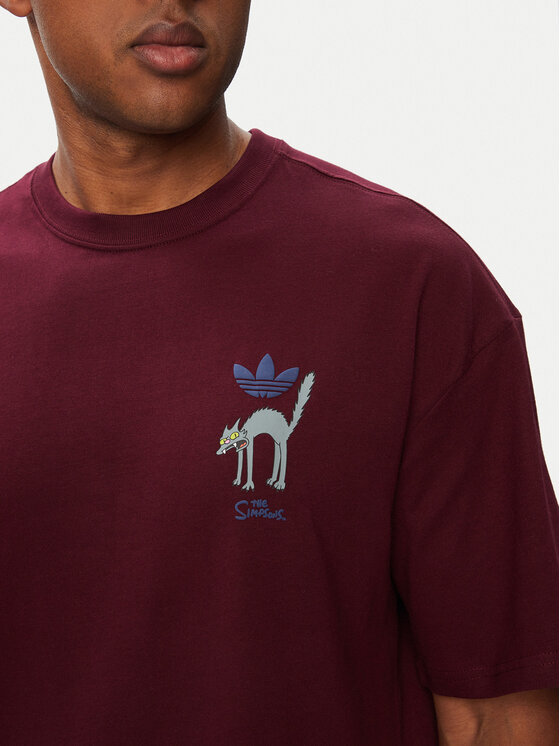 adidas adidas T-Shirt Snowball Graphic LG5065 Bordowy Oversize