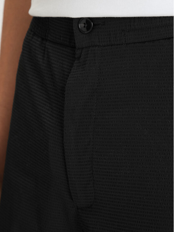 Calvin Klein Calvin Klein Szorty materiałowe LV04LF610G Czarny Straight Fit
