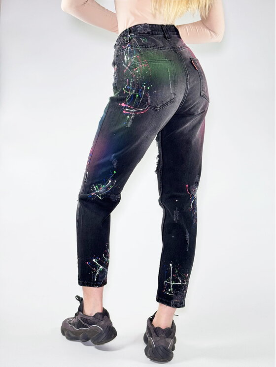 MissDenim MissDenim Spodnie damskie Mom Czarny Mom Fit