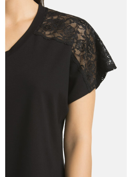 Teyli Teyli Koszula nocna 220 Czarny Regular Fit
