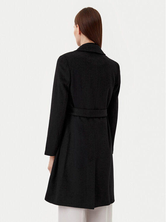 Motivi Motivi Cappotto di lana 0044Q000531N Nero Regular Fit