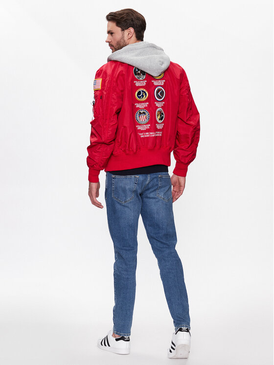 Alpha Industries Alpha Industries Kurtka bomber MA-1 Zip Hood Apollo 136106 Czerwony Regular Fit