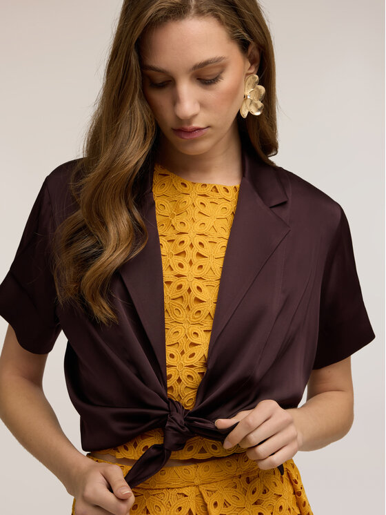 Motivi Motivi Blusa 2061Q001966N022 Marrone Regular Fit