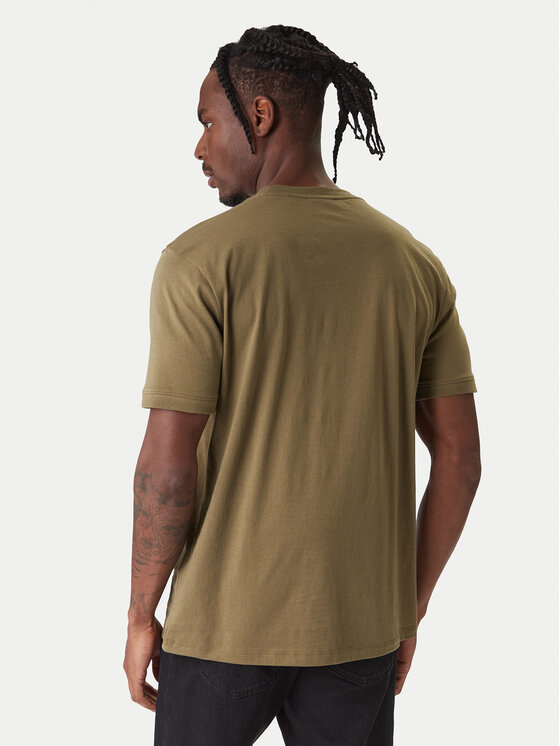HUGO HUGO Marškinėliai Diragolino 50447978 Chaki Regular Fit