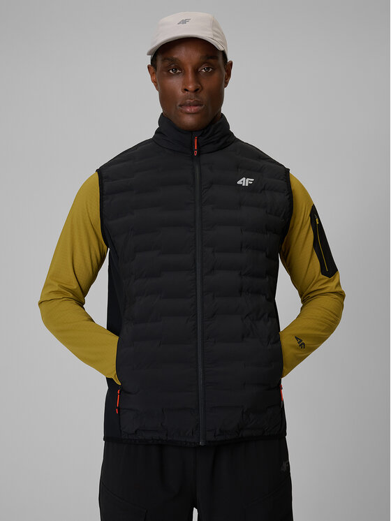 4F 4F Kamizelka TREKKING Czarny Regular Fit