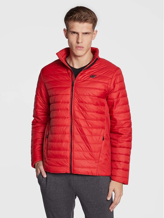 4F Prechodná bunda H4Z22-KUMP003 Červená Regular Fit