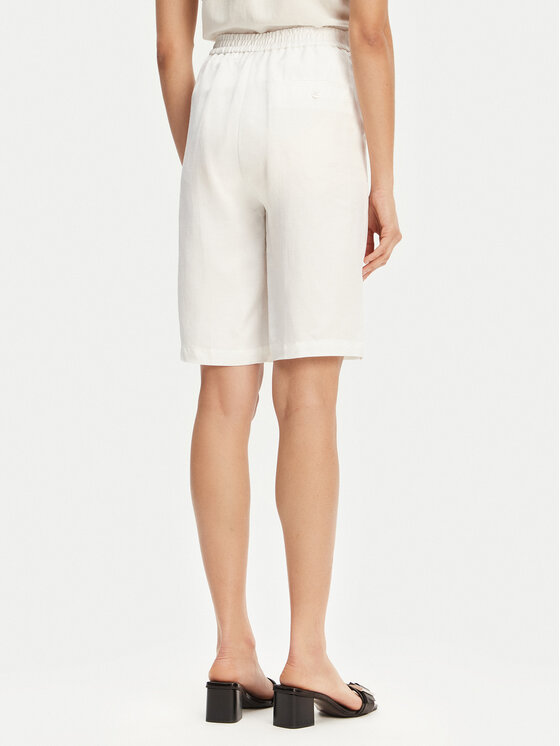 BOSS BOSS Bermuda kratke hlače 50537403 Bela Relaxed Fit