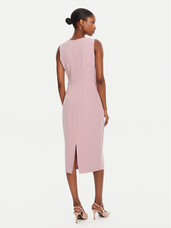 Rinascimento Rinascimento Cocktail obleka CFC0125073003 Roza Slim Fit