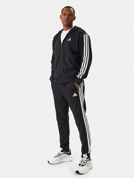 adidas adidas Spodnji del trenirke Essentials 3-Stripes JD1861 Črna Regular Fit