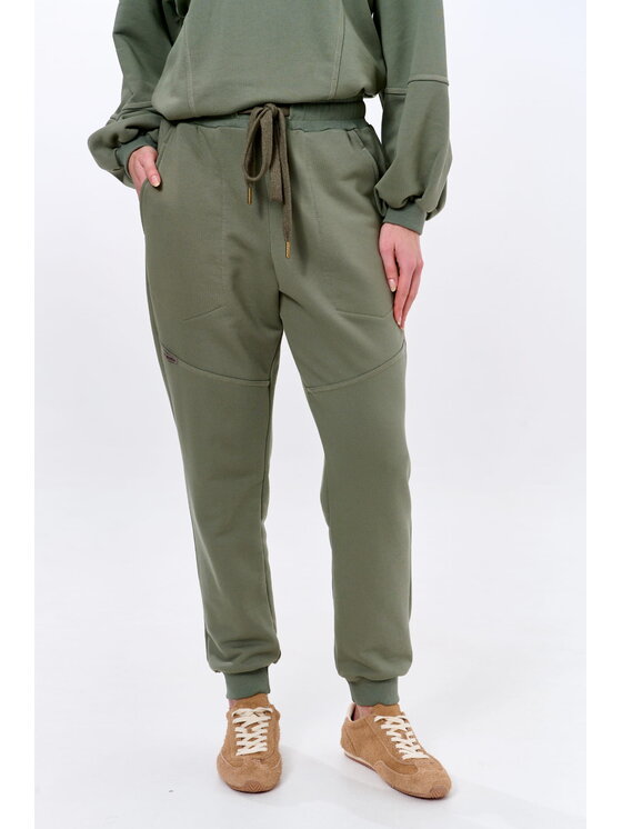 blue shadow blue shadow Spodnie damskie Grekko Zielony Regular Fit