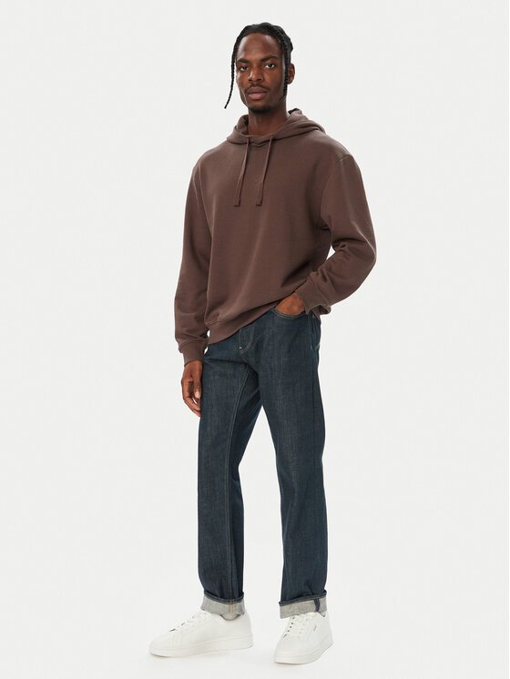 HUGO HUGO Majica dugih rukava Dapo 50486478 Tamno smeđa Relaxed Fit